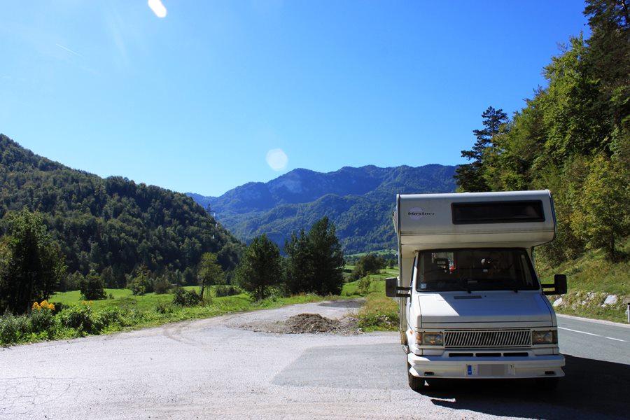 Slovenia in a campervan - drive to Bohinj